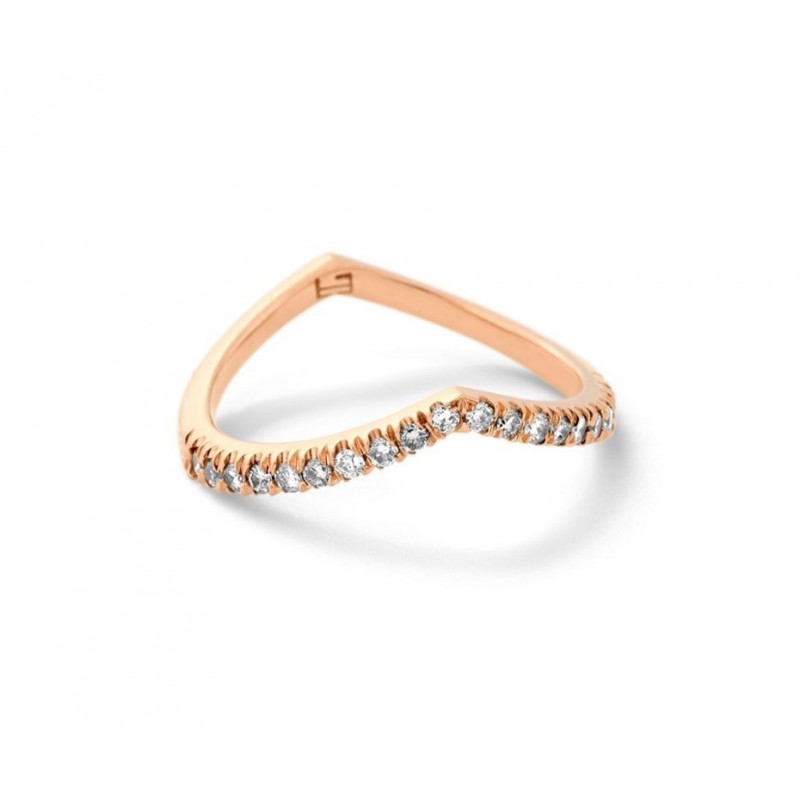 Inel de logodna Eternity din Aur Rose de 18k cu Diamante Naturale