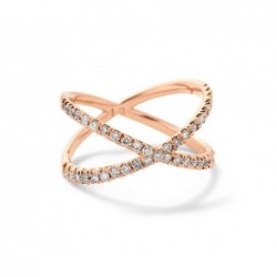 Inel de logodna Eternity din Aur Rose de 18k cu Diamante Naturale