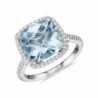 Inel de logodna din Aur Alb de 18k cu Diamante Naturale si Topaz Swiss Blue