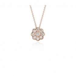 Colier din Aur Rose de 18k cu Diamante Naturale